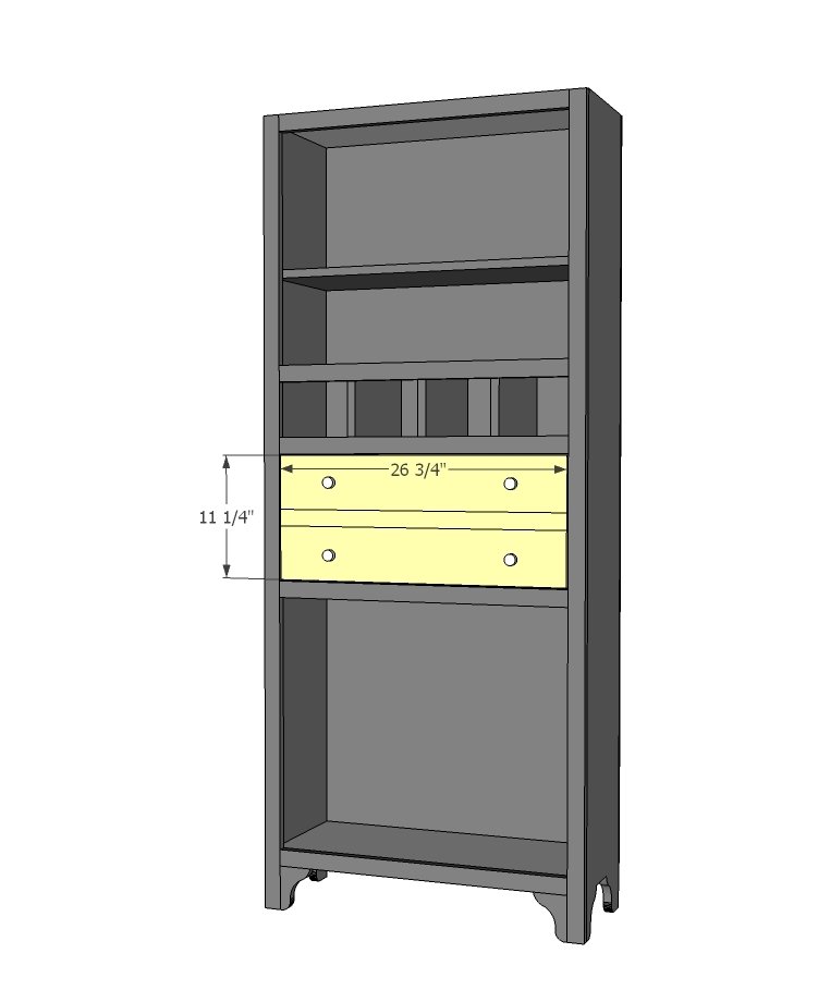 Narrow Depth Secretary Cabinet with Mail Slots — step 5