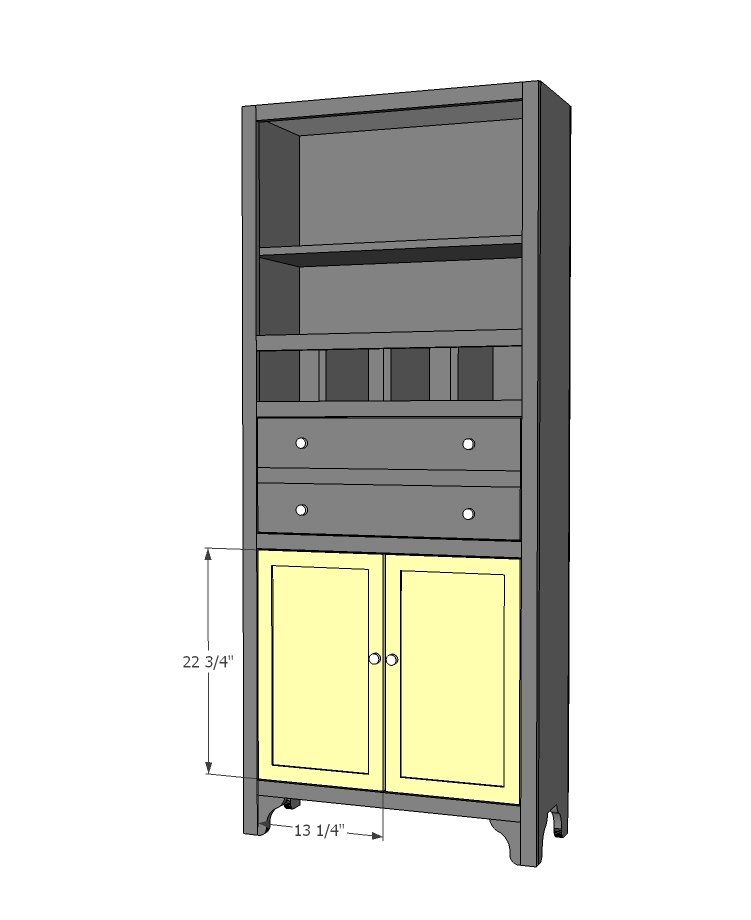 Narrow Depth Secretary Cabinet with Mail Slots — step 6