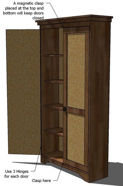Narrow Farmhouse Storage Armoire — step 9