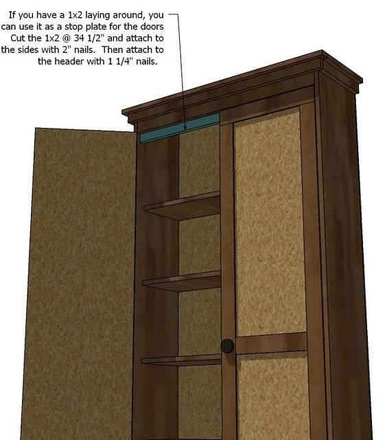 Narrow Farmhouse Storage Armoire — step 8