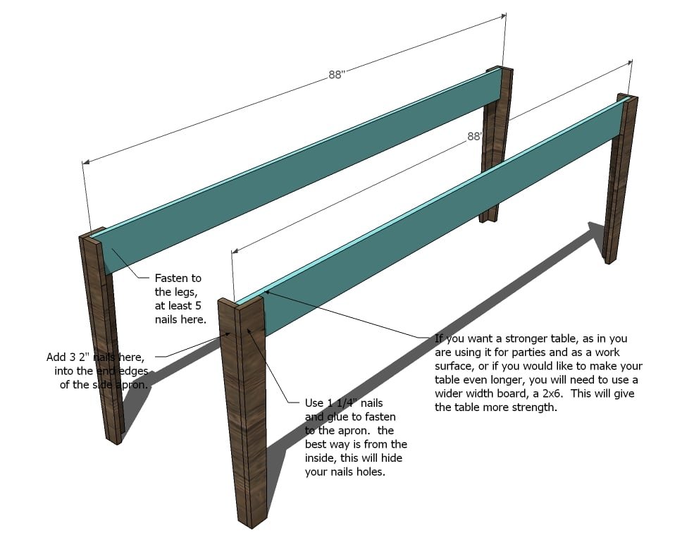 Narrow Farmhouse Table — step 4