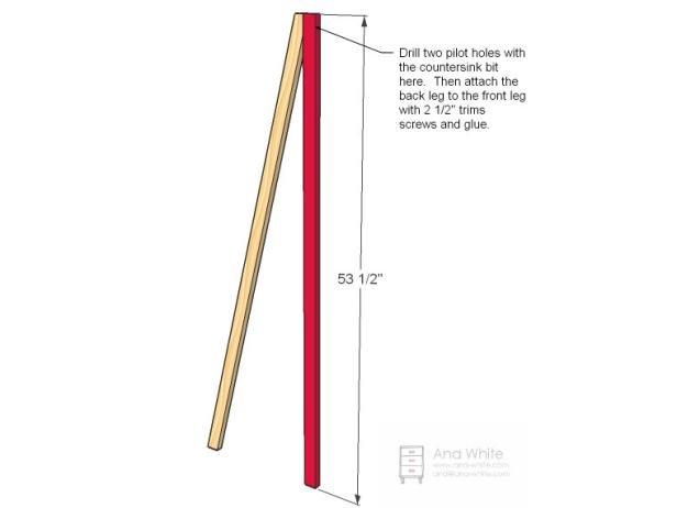 Narrow Painter's Ladder Shelf — step 2