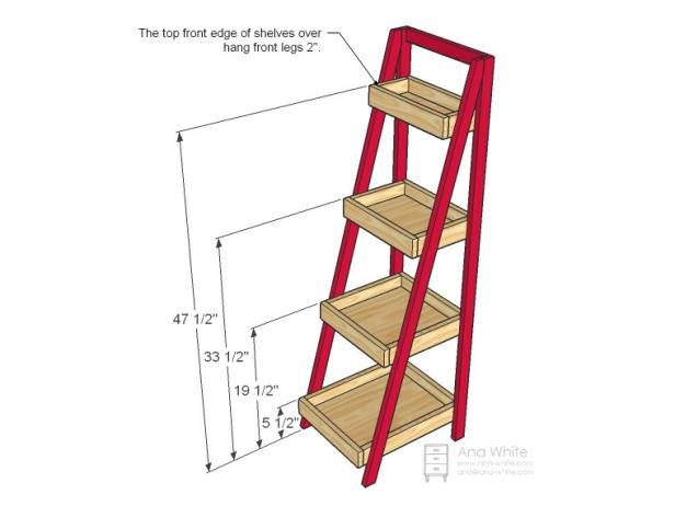 Narrow Painter's Ladder Shelf — step 5