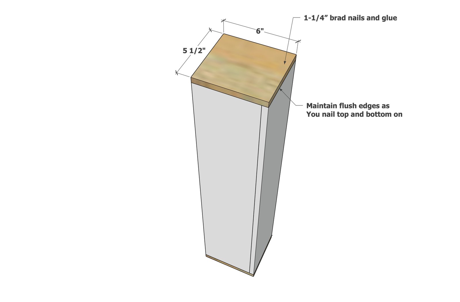 Narrow Shelf to Hide Toilet Bowl Brush and Extra Paper — step 2