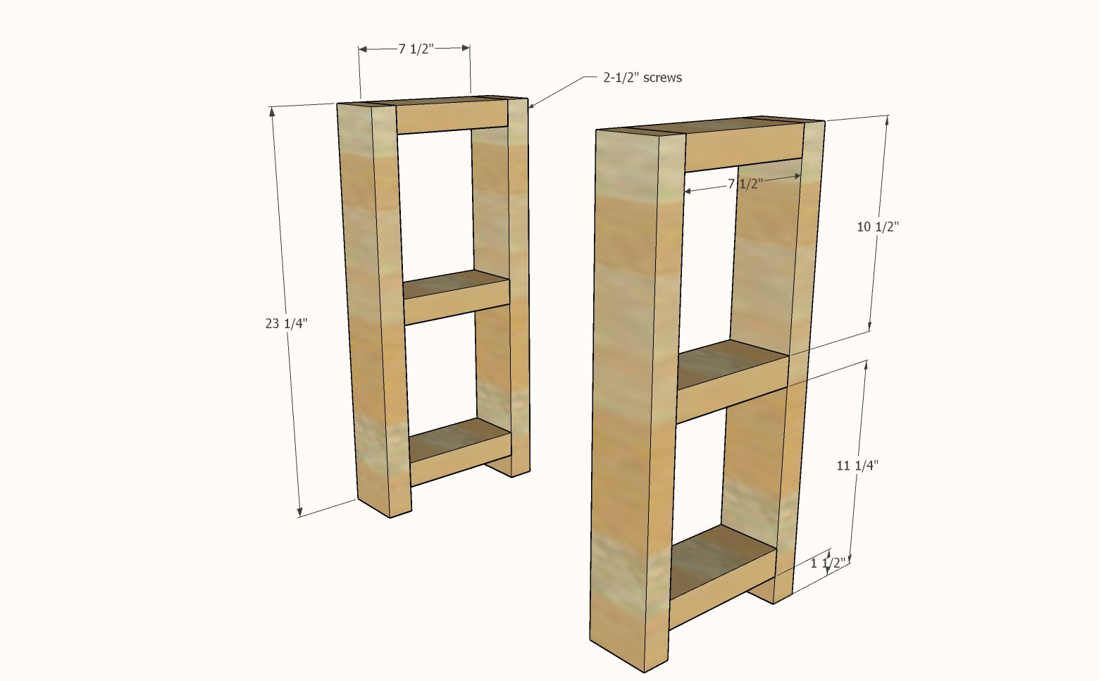 Narrow Side Table [Super Simple Collection] — step 1