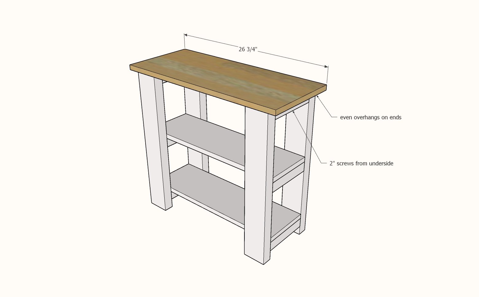 Narrow Side Table [Super Simple Collection] — step 3