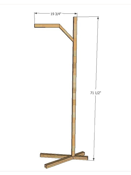 Nature Inspired Floor Lamp dimension diagram 1