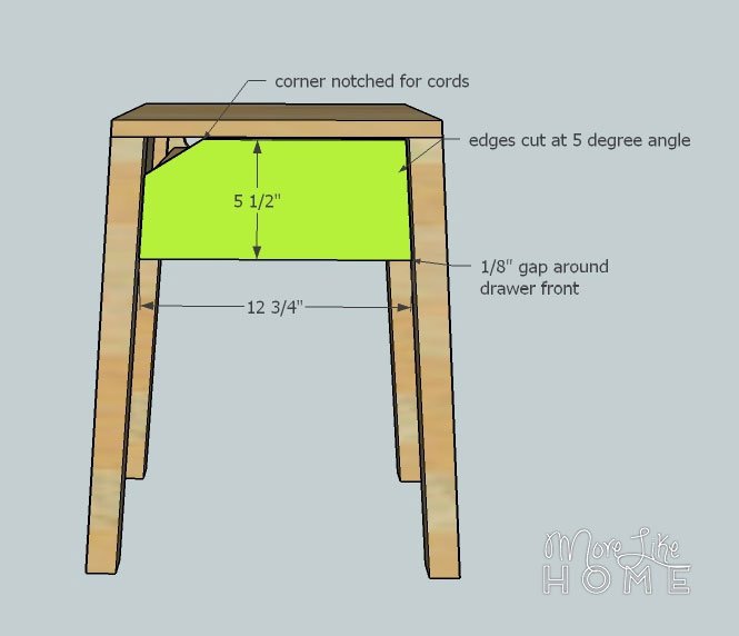 Nightstand with a Charging Notch by More Like Home — step 11