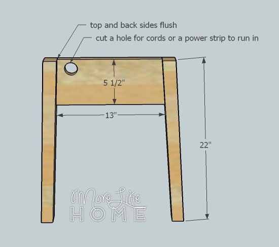 Nightstand with a Charging Notch by More Like Home — step 3