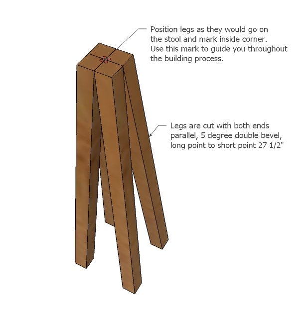 No Sew Cayden Nailhead Bar Height Stool — step 1