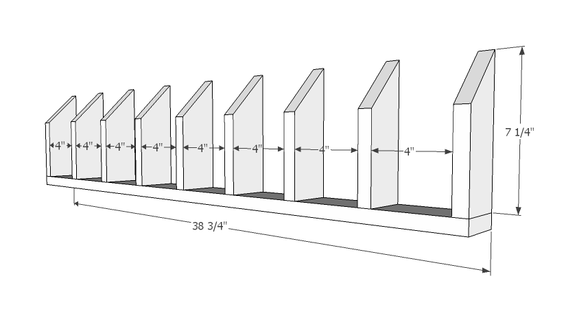 Numbered Cubbies on the Wall — step 1