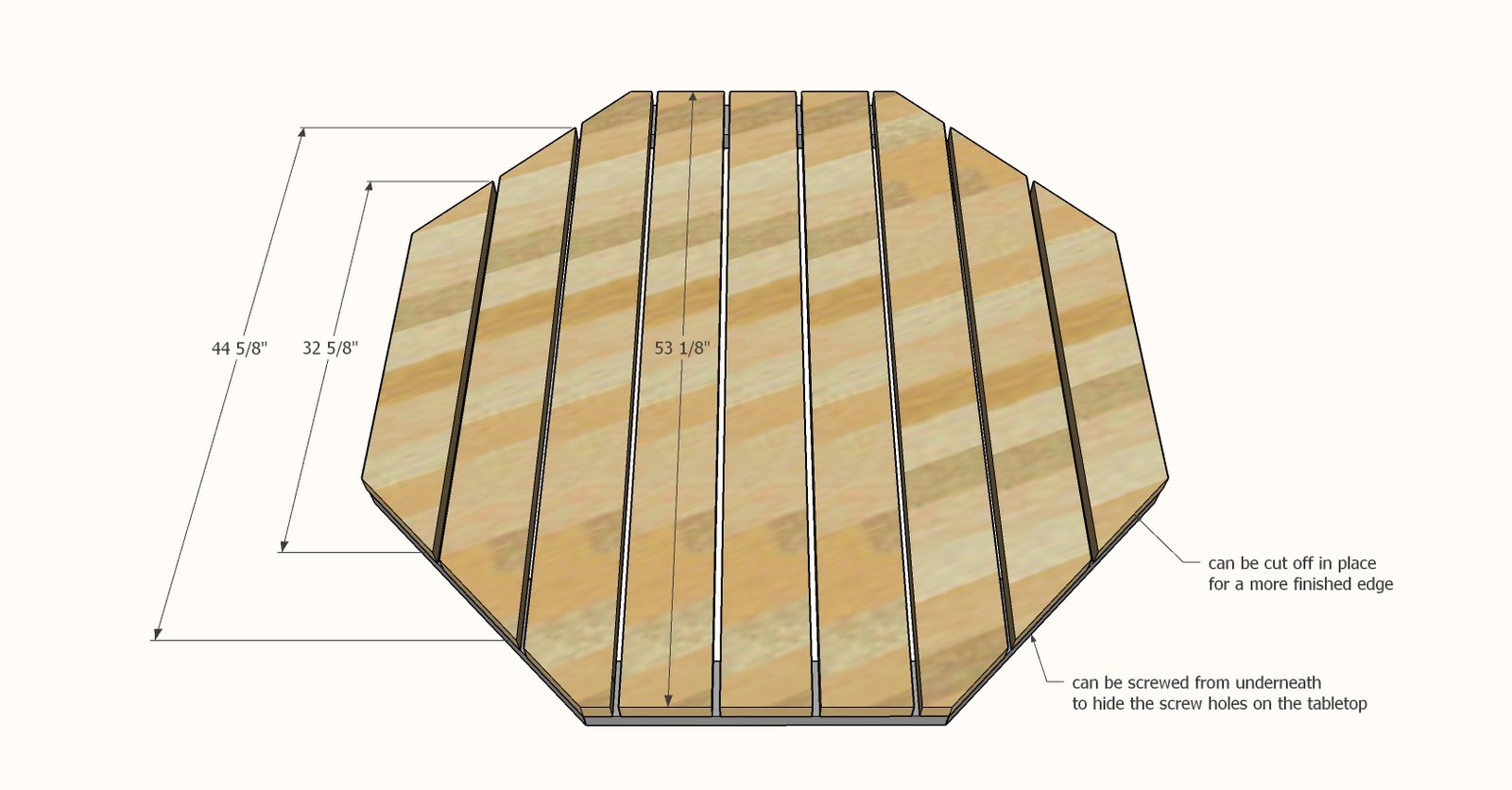 Octagon Picnic Table with Open Seats — step 9