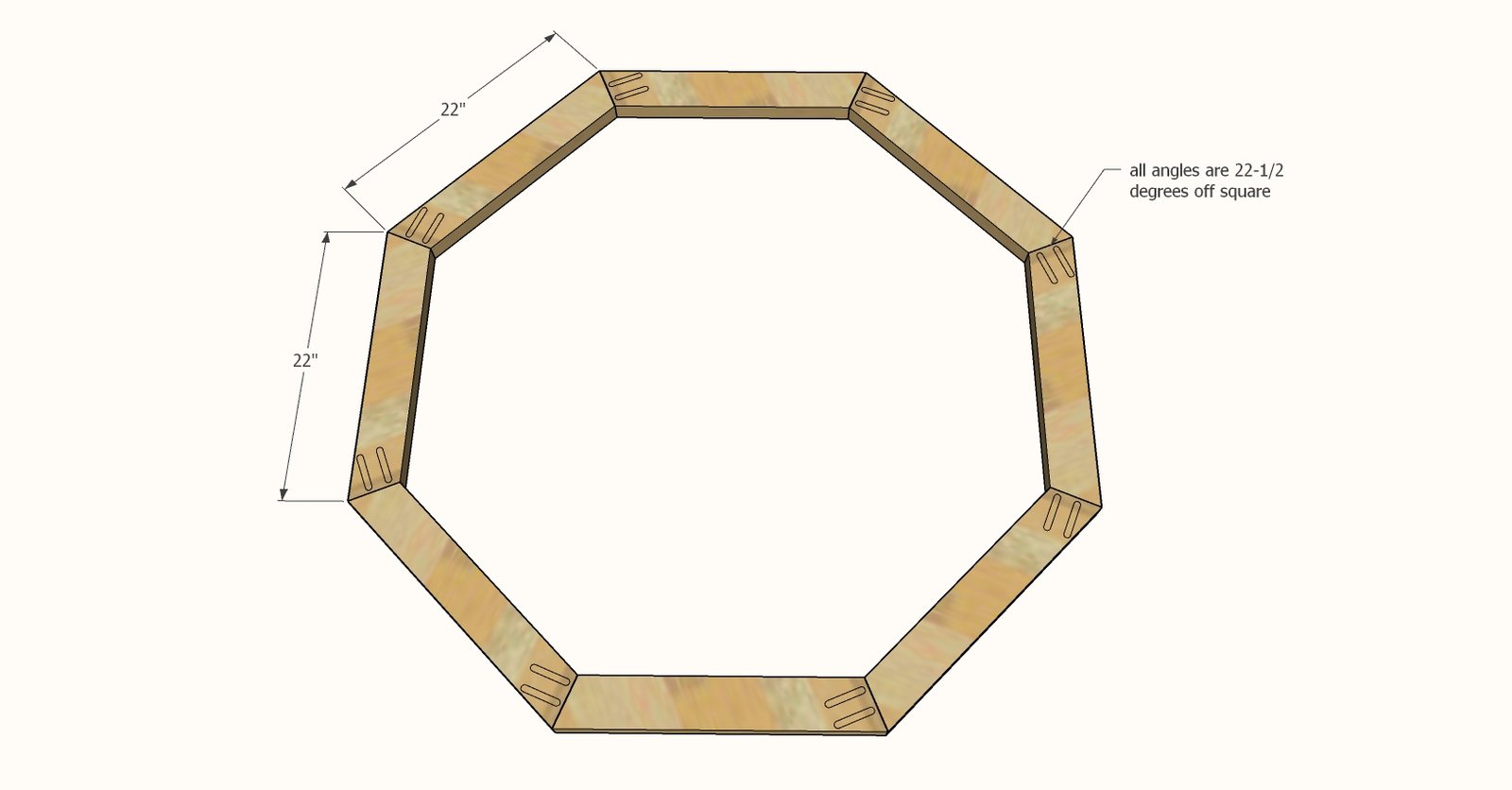 Octagon Picnic Table with Open Seats — step 8