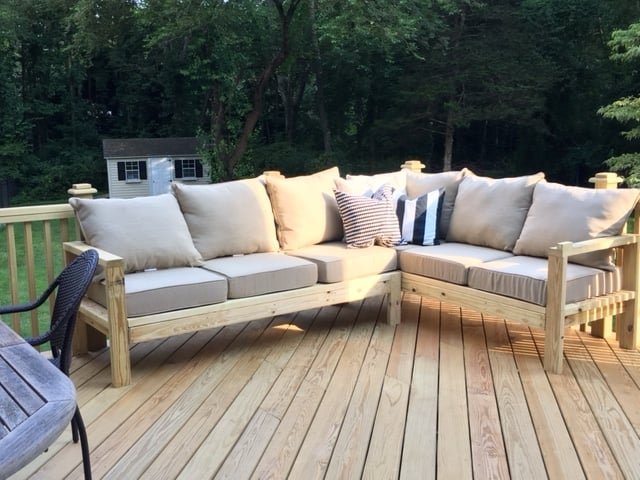 One Arm 2x4 Outdoor Sofa