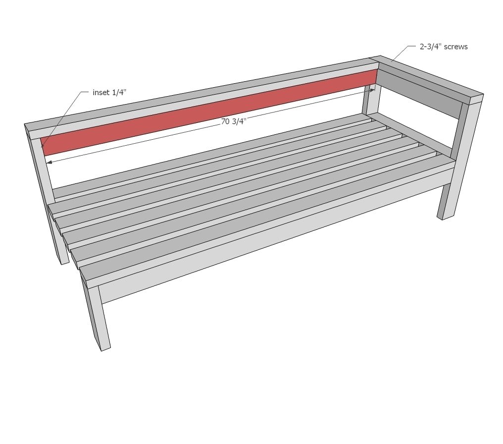 One Arm 2x4 Outdoor Sofa — step 8