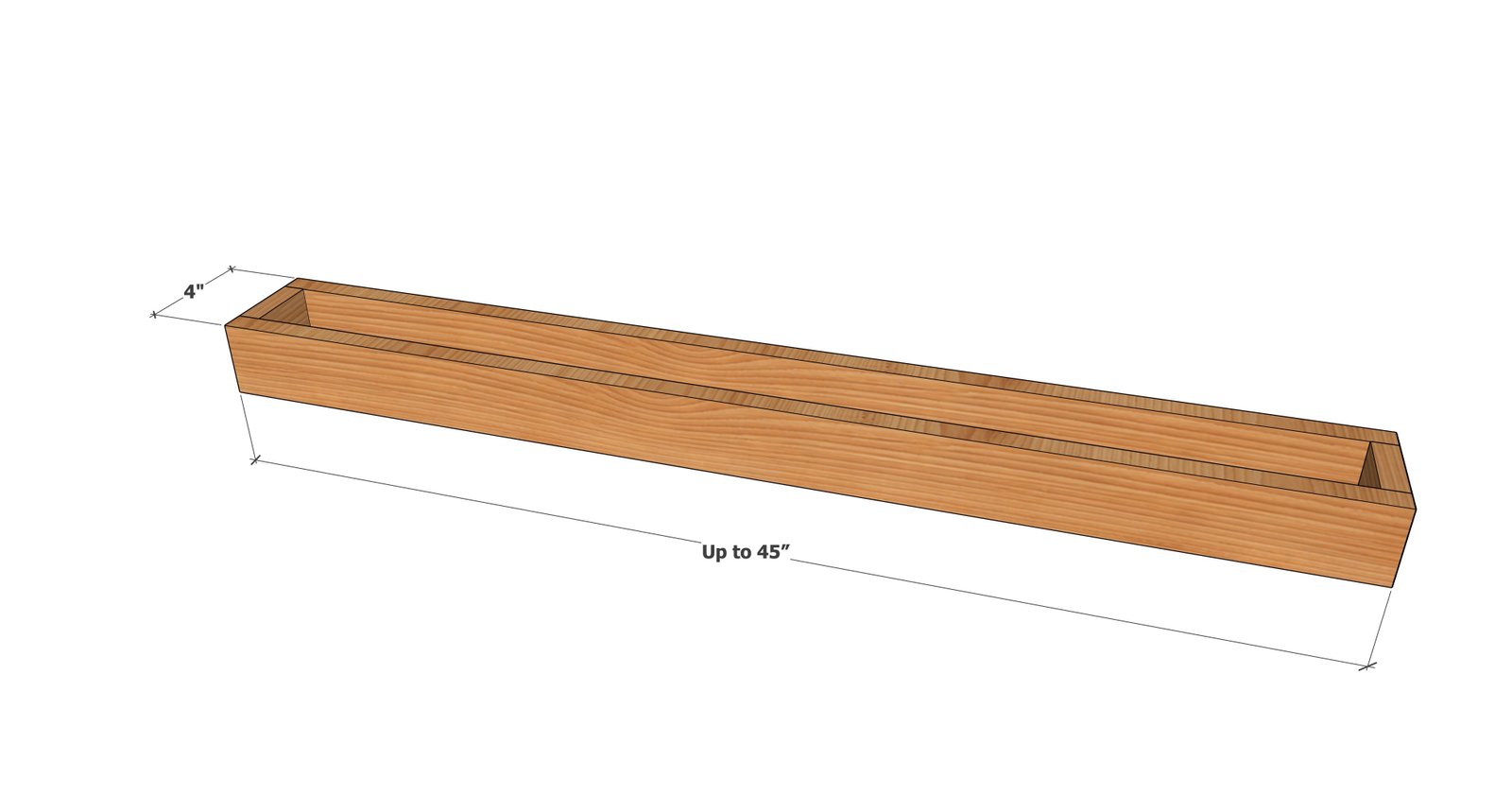One Board Wall Shoe Rack dimension diagram 1