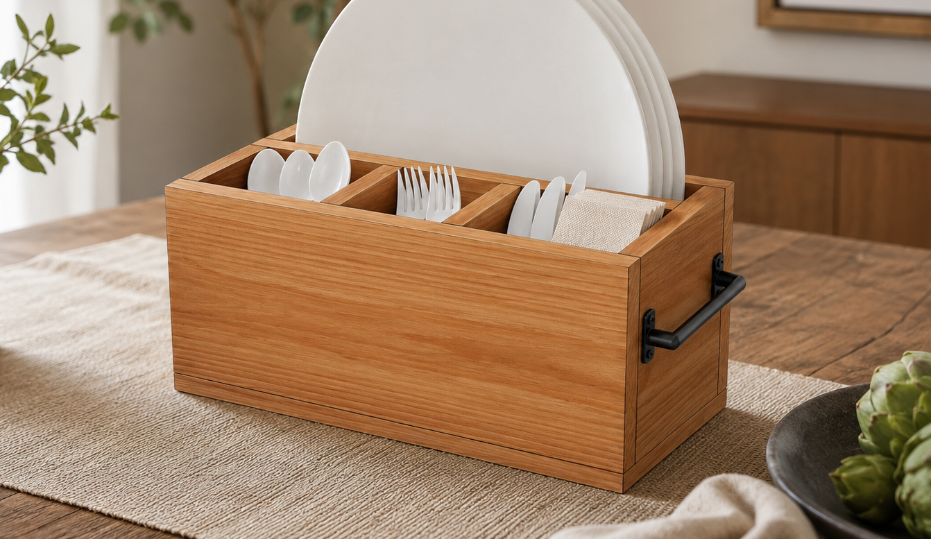 One Fence Picket Dinnerware Caddy