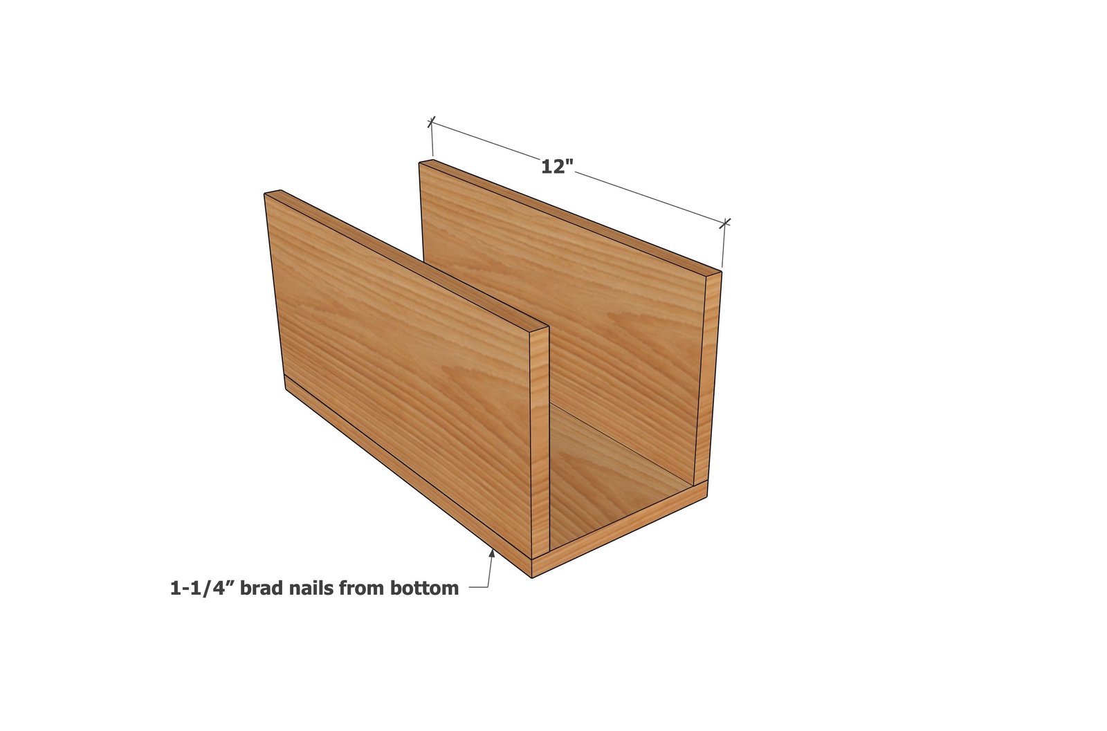 One Fence Picket Dinnerware Caddy — step 1