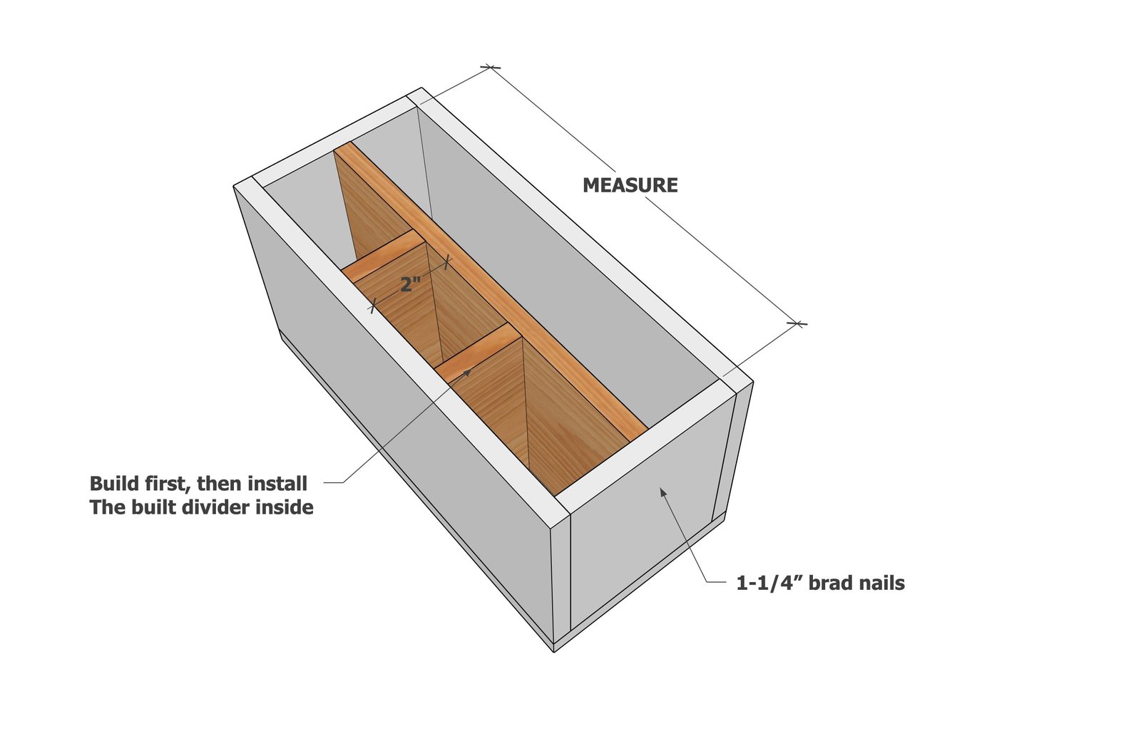 One Fence Picket Dinnerware Caddy — step 3
