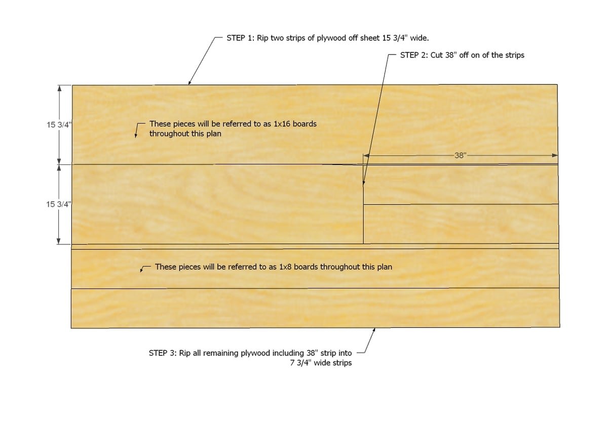 One Sheet of Plywood Hall Tree — step 1
