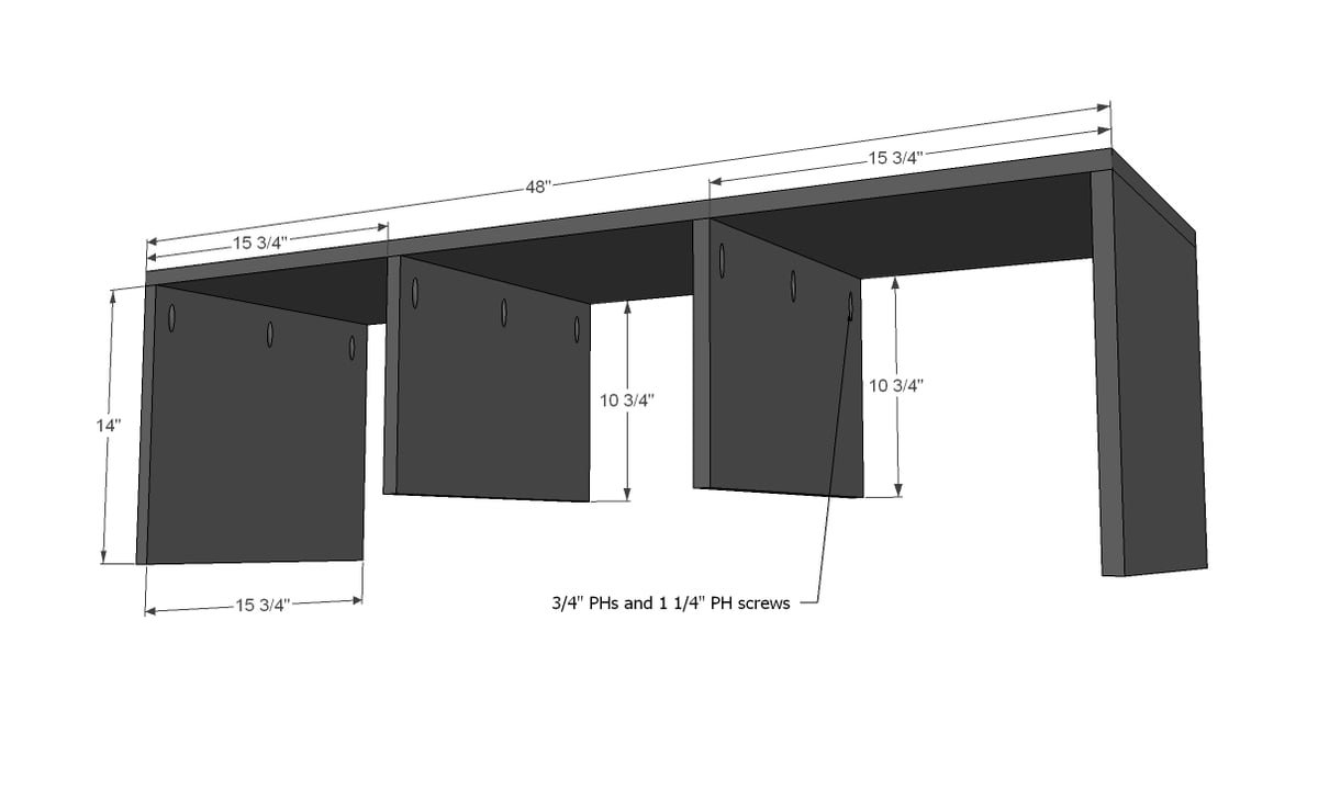 One Sheet of Plywood Hall Tree — step 2