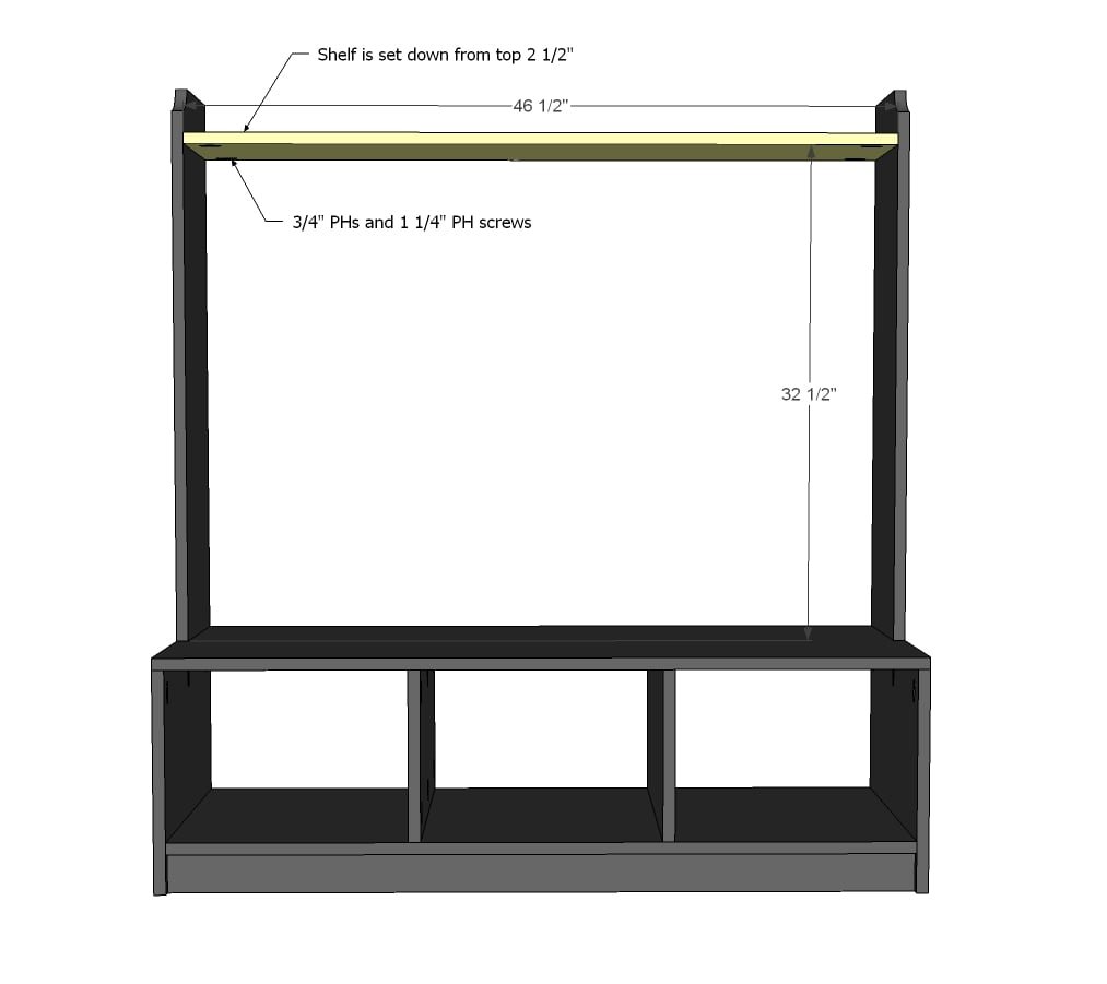 One Sheet of Plywood Hall Tree — step 6