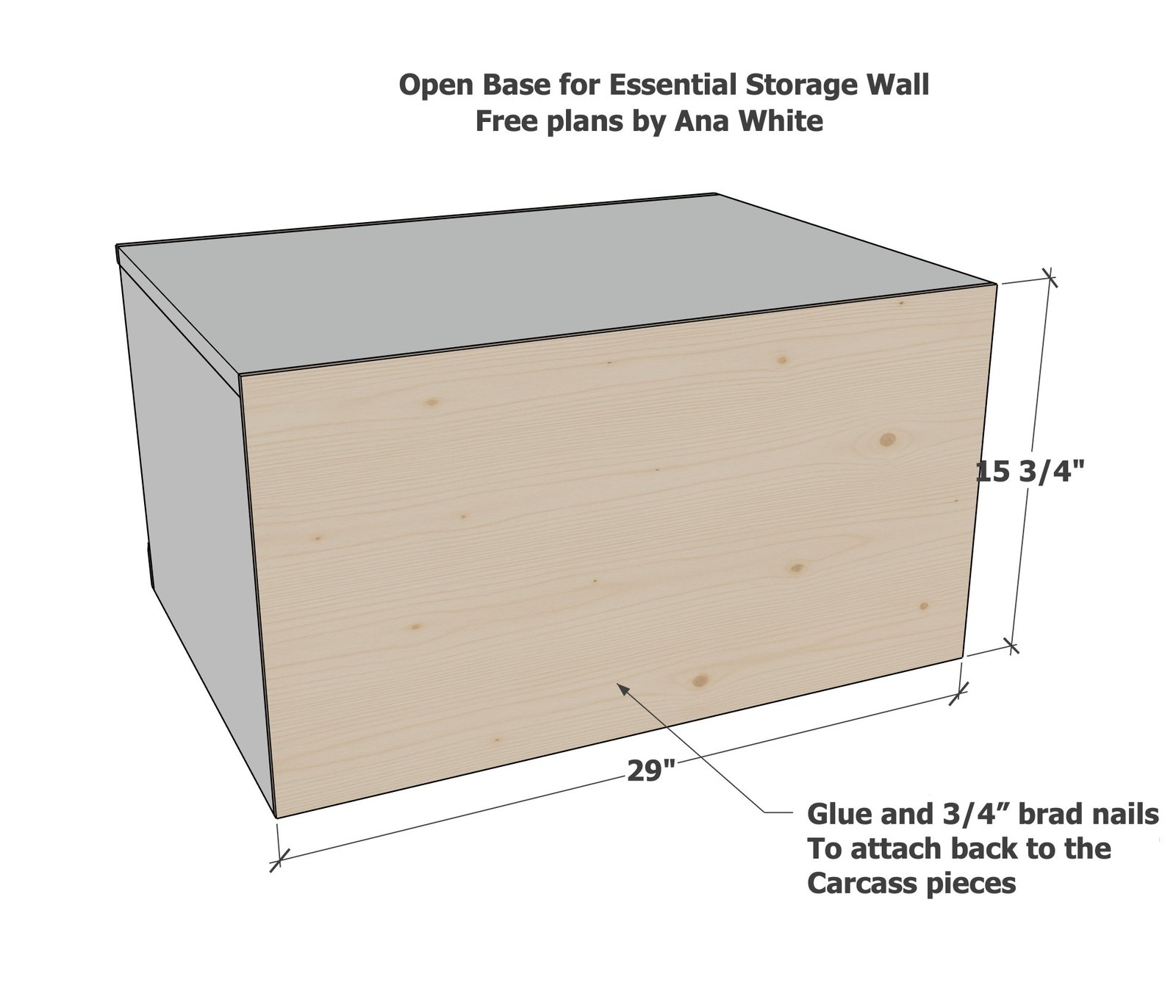 Open Base Unit for Modular Playroom Storage Wall — step 4