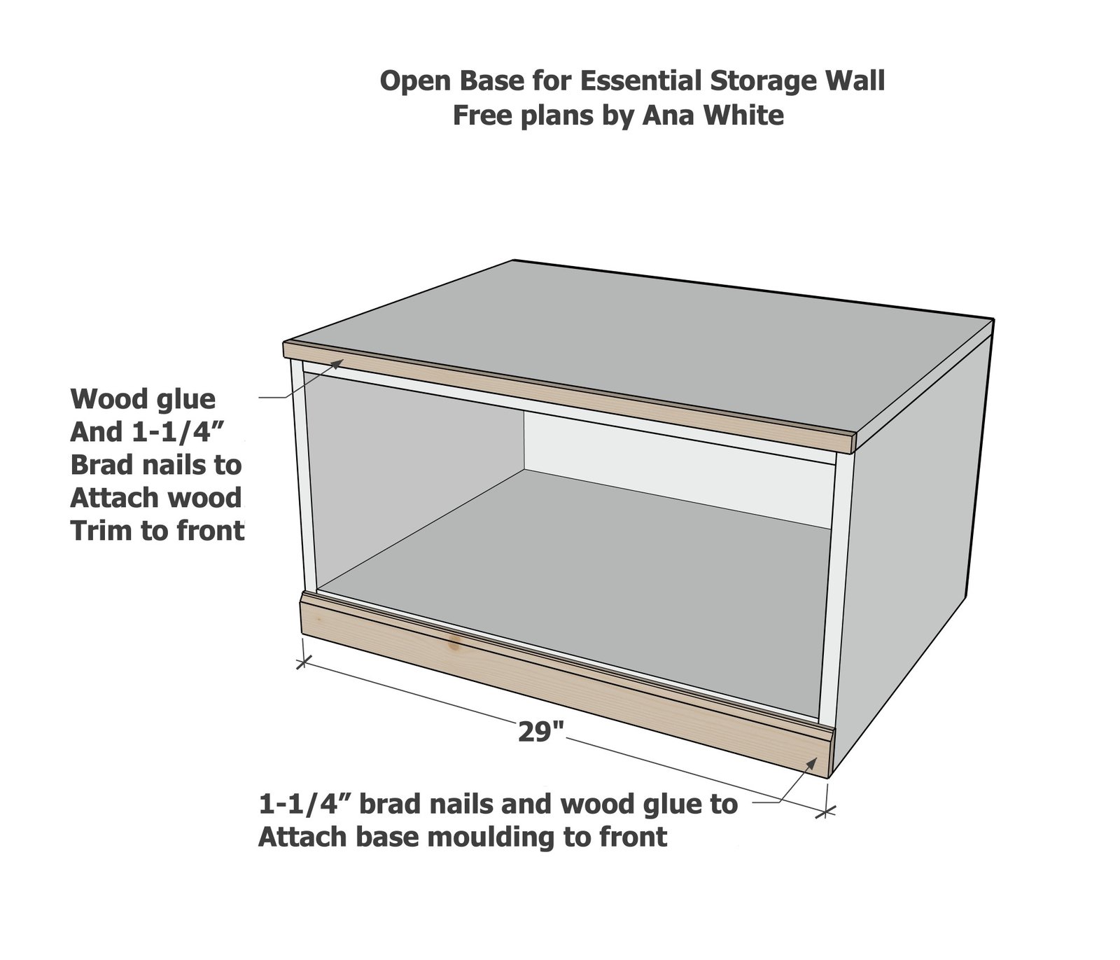 Open Base Unit for Modular Playroom Storage Wall — step 5