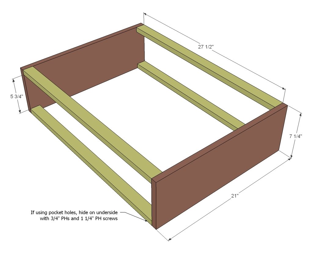 Open Drawer Base — step 1