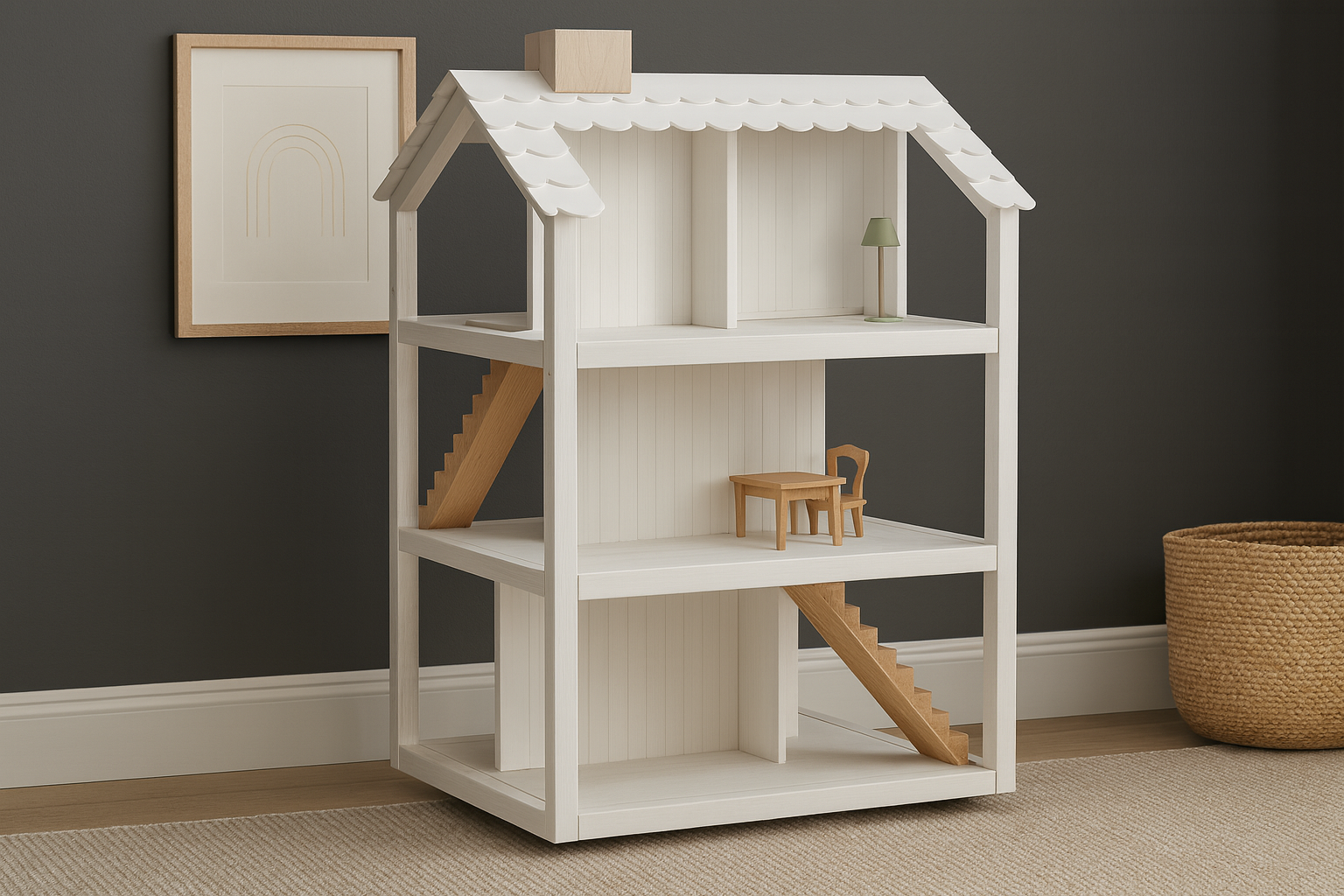 Open Frame Dollhouse for 12" Dolls