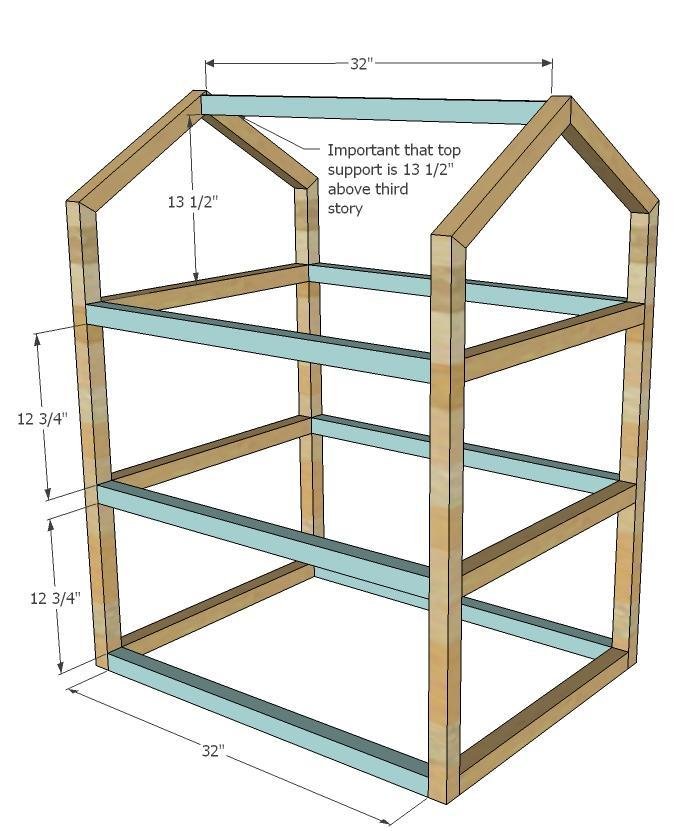 Open Frame Dollhouse for 12" Dolls — step 3