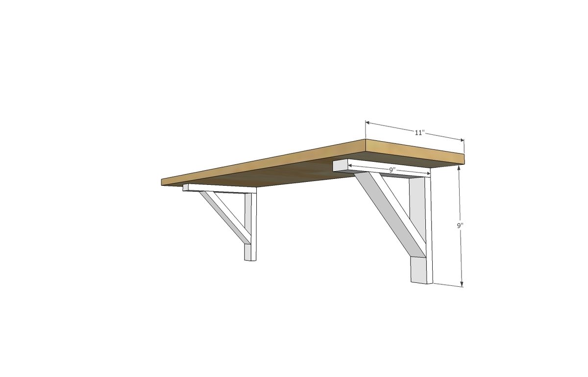 Open Kitchen Cabinet Shelving Rustic Cottage Farmhouse Style for our Tiny House dimension diagram 1