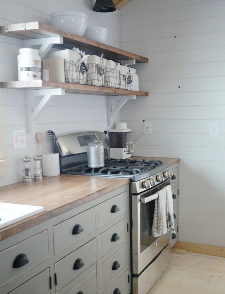 Open Shelves for our Cabin Kitchen