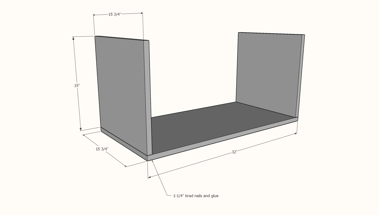 Open Top Toy Box — step 1