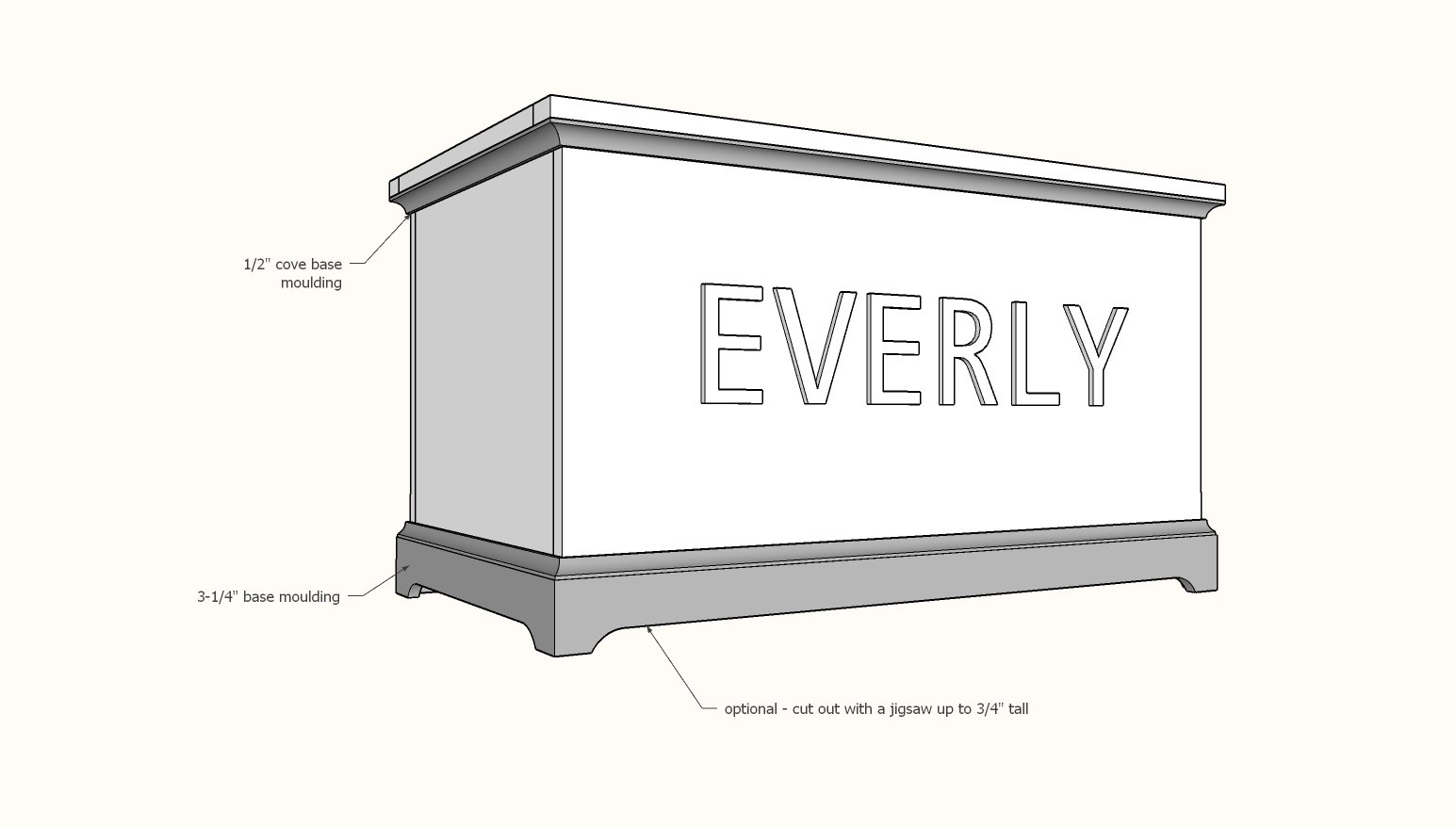Open Top Toy Box — step 5
