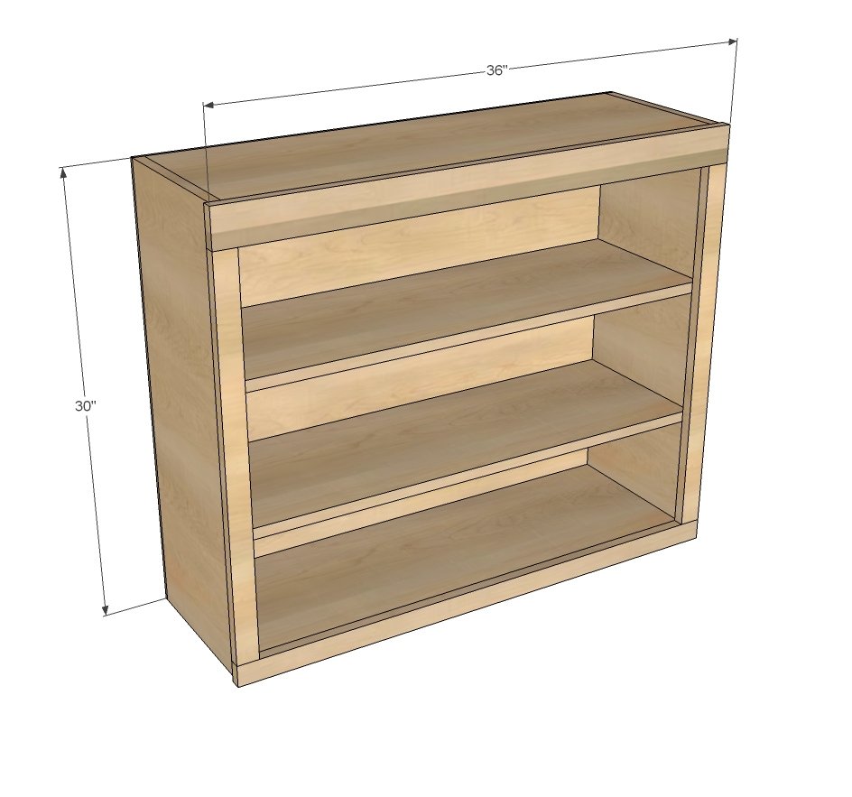 Open Wall Cabinet dimension diagram 1