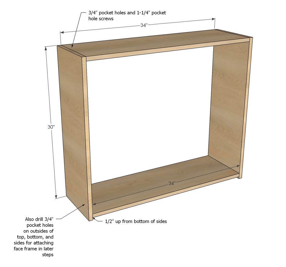 Open Wall Cabinet — step 1