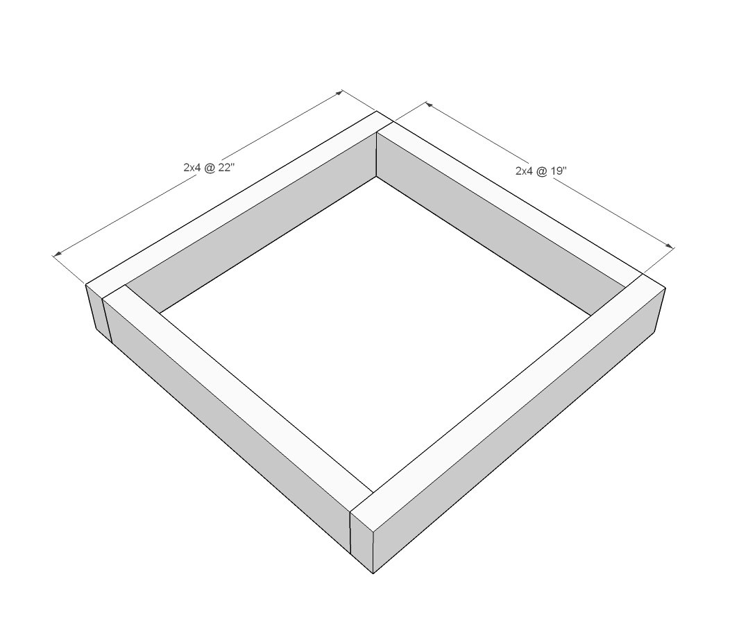 Ottoman or Accent Table for Simple Modern Outdoor Sectional — step 1