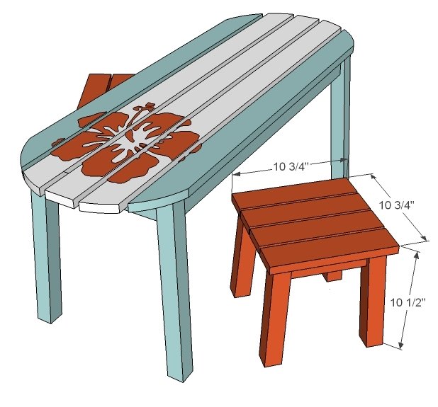Outdoor Accent Table, Plant Stand or Stool dimension diagram 1