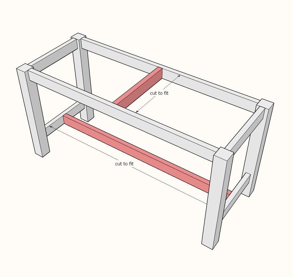 Outdoor Bar Height Truss Beam Table — step 3