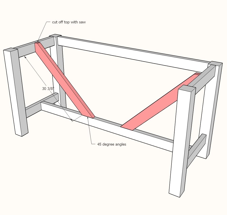Outdoor Bar Height Truss Beam Table — step 4