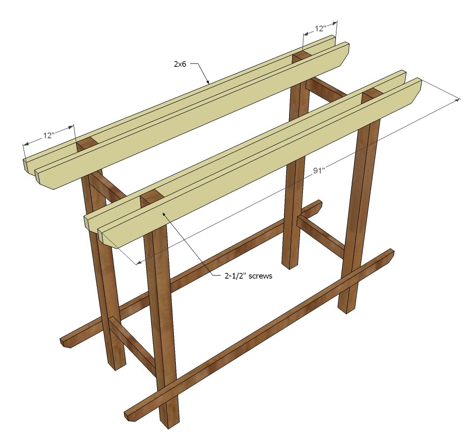 Outdoor Bench with Arbor — step 3