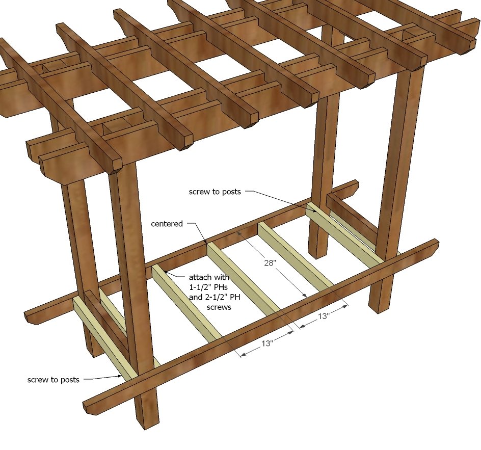 Outdoor Bench with Arbor — step 5