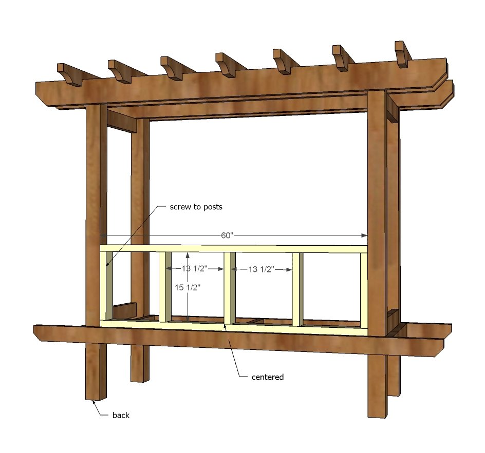 Outdoor Bench with Arbor — step 6