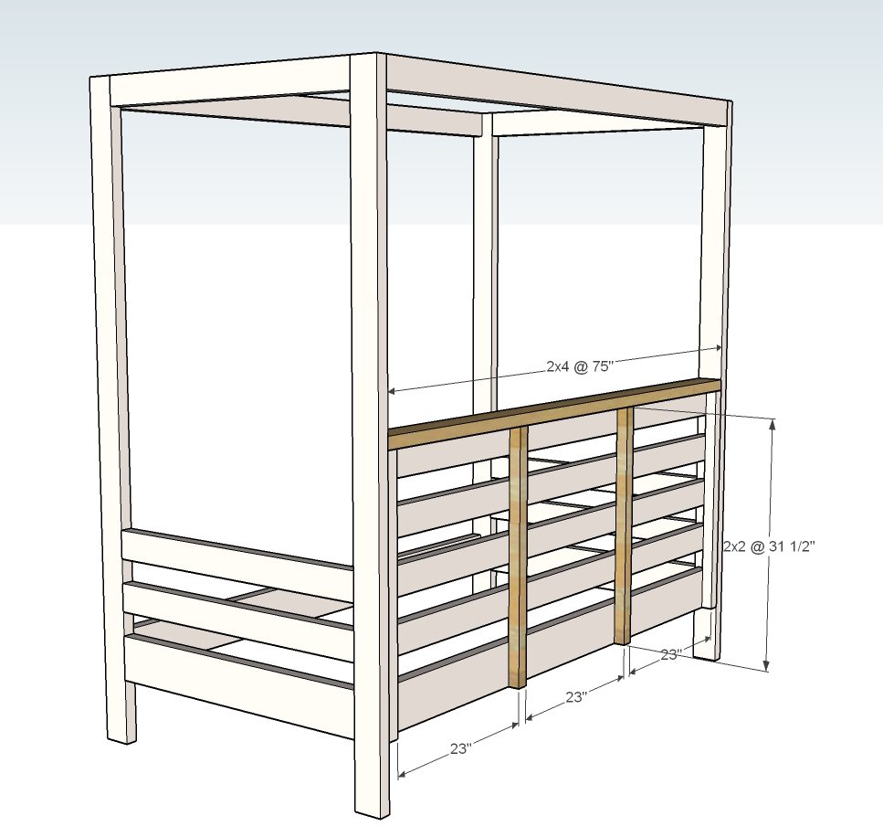 Outdoor Daybed with Canopy — step 5
