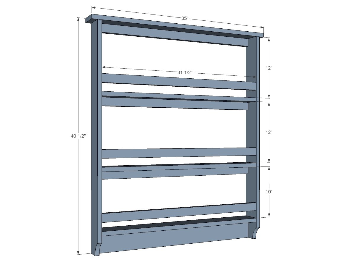 Outdoor Dish / Plate Rack dimension diagram 1