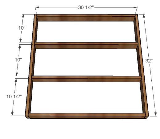 Outdoor Modern Bar Table, X Base — step 1