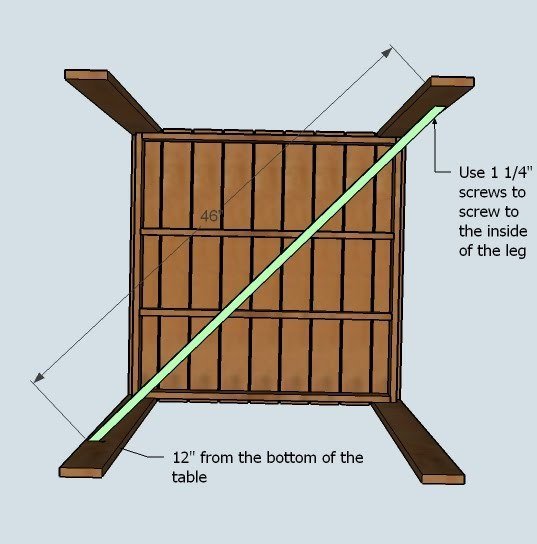 Outdoor Modern Bar Table, X Base — step 4
