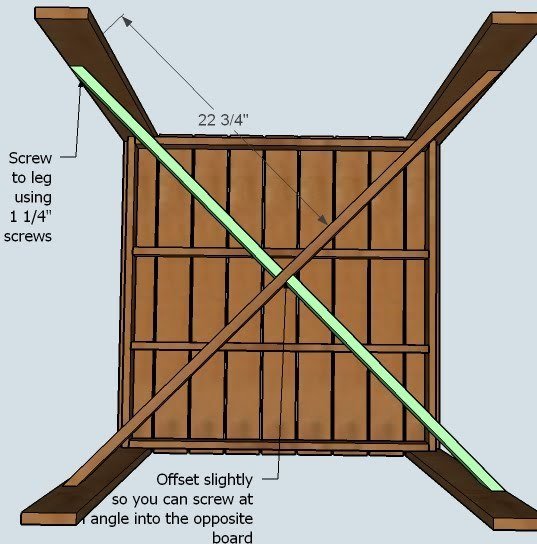 Outdoor Modern Bar Table, X Base — step 5
