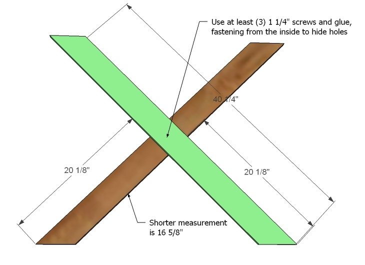 Outdoor X Base Table — step 5